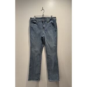 NYDJ Women’s 14 Light Wash High Rise Marilyn Straight Jeans Stretch Denim